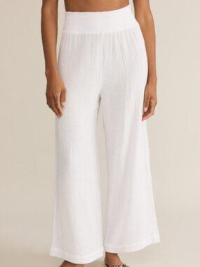 Z SUPPLY Cassidy full length pant in white NWT Small